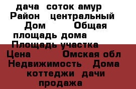 дача6 соток амур 2 › Район ­ центральный › Дом ­ 16 › Общая площадь дома ­ 40.. › Площадь участка ­ 6 › Цена ­ 700 - Омская обл. Недвижимость » Дома, коттеджи, дачи продажа   
